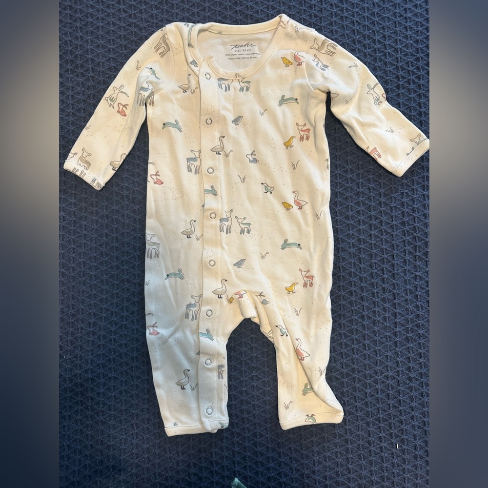 Pehr Organic Cotton Woodland Animals One Piece